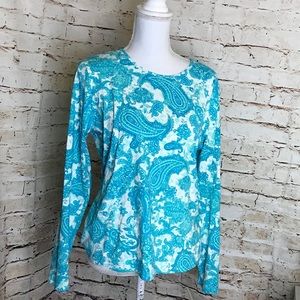 Bin A-2#1  [👚 Lands’ End Paisley top